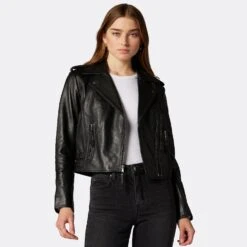 Joie Leolani Leather Jacket -Joie Shop 1305J2599 CAV 4 DPA