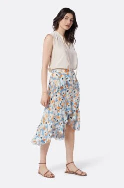 Joie Brigida Midi Silk Skirt -Joie Shop 22 1 008893 SK00696 PRSNBLMLT Brigid 3