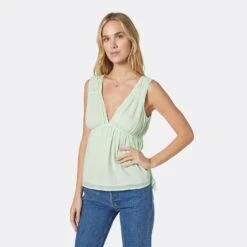 Joie Lytle Cotton Top -Joie Shop 22 1 009098 TP05063 PSTLGRN LYTLE DPA2