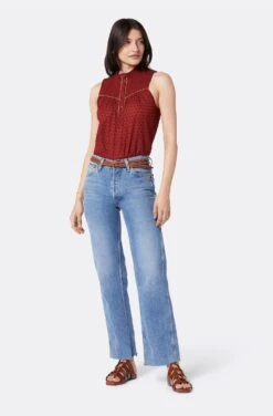 Joie Joesa Sleeveless Cotton Top -Joie Shop 22 2 008959 TP561 RUSSETBROWN JOESA 6