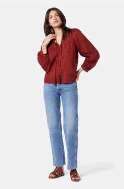 Joie Keena Long Sleeve Cotton Top -Joie Shop 22 2 008959 TP562 RUSSETBROWN KEENA 6