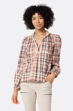 Joie Jindrah Long Sleeve Cotton Top