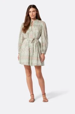 Joie Challensia Mini Cotton Dress 12 Joie Challensia Mini Cotton Dress -Joie Shop 22 2 009231 DR03306 SHALEGREENMULTI CHALLENSIA 1