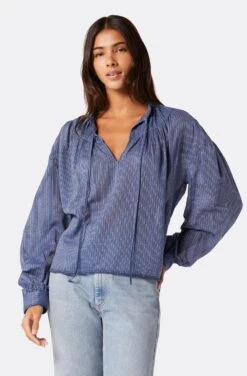 Joie Marquet Long Sleeve Cotton Top
