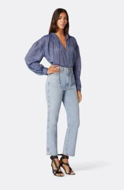 Joie Marquet Long Sleeve Cotton Top -Joie Shop 22 3 009125 TP05408 ESTATEBLUEPORCELAIN MARQUET 4