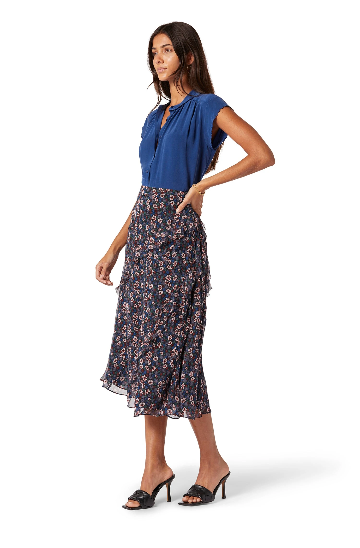 Joie Caillie Midi Silk Skirt 6 Joie Caillie Midi Silk Skirt - Image 4
