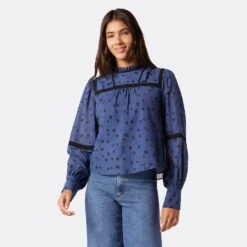 Joie Duras Long Sleeve Cotton Top 15 Joie Duras Long Sleeve Cotton Top -Joie Shop 22 3 009162 TP05391 BIJOUBLUEMULTI DURAS DPA2