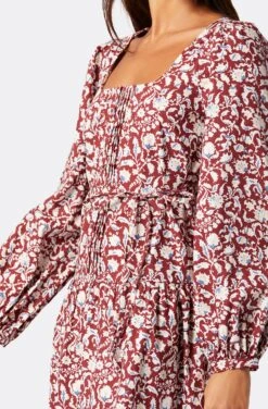 Joie Alesia Maxi Cotton Dress -Joie Shop 22 3 009179 DR03551 RUSSETBROWNMULTI ALESIA 6