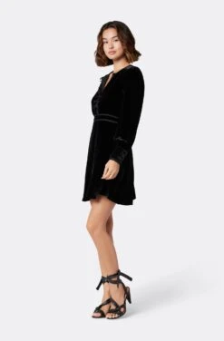 Joie Renata Velvet Mini Dress -Joie Shop D0005F07636 CAV 3