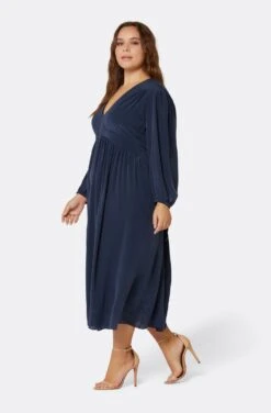 Joie Kaz Midi Silk Dress -Joie Shop D0008BF7881 NVBZ 3 bfadeb12 59e0 4408 97dd 8bb418910250