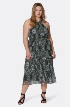 Joie Freya Midi Silk Dress -Joie Shop D0025X9361 DKGL 1