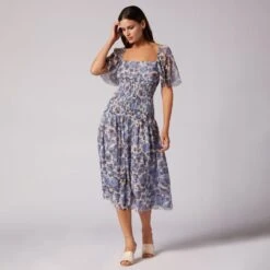 Joie Gillian Midi Silk Dress -Joie Shop D0081A0010 EMRM 1 DPA