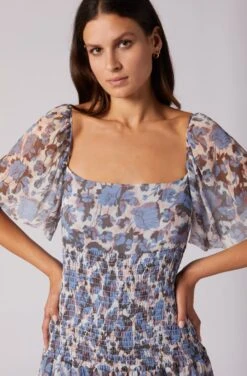 Joie Gillian Midi Silk Dress -Joie Shop D0081A0010 EMRM 4