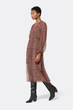 Joie Alquina Midi Silk Dress -Joie Shop D3275A09300 AFRM 4