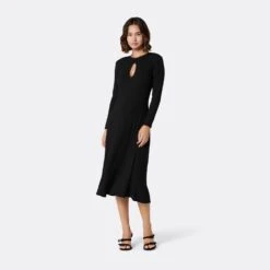 Joie Ribera Midi Dress -Joie Shop DR035389142 CAV 1 DPA