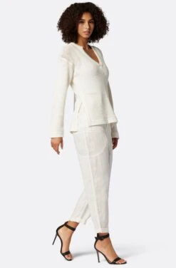 Joie Lyra V-Neck Crochet Cotton Sweater -Joie Shop K0066Y7373 PRCL 3