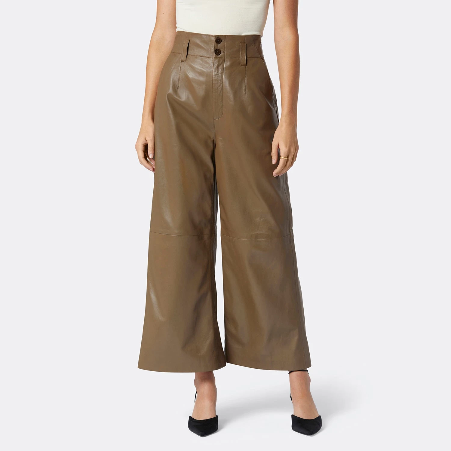 Joie Porter Wide Cropped Leather Pant 9 Joie Porter Wide Cropped Leather Pant - Image 7