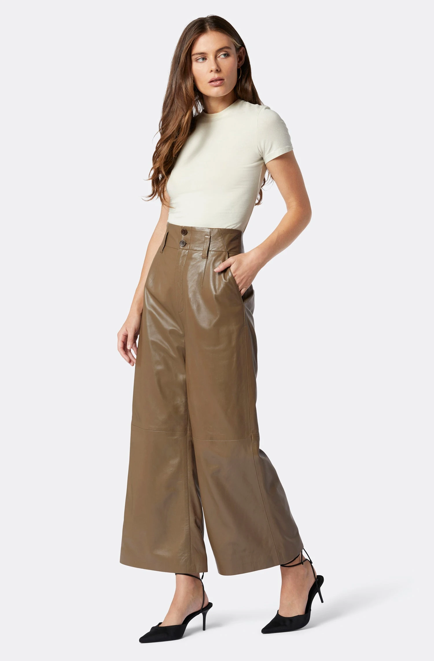 Joie Porter Wide Cropped Leather Pant 7 Joie Porter Wide Cropped Leather Pant - Image 5