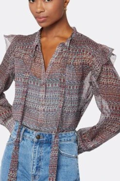 Joie Eloise Long Sleeve Silk Top -Joie Shop T0003A09300 ASCM 6