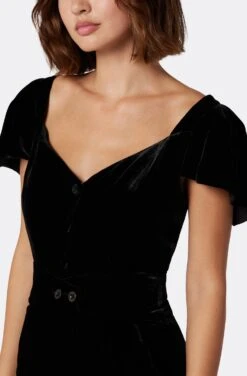 Joie Juniper Velvet Short Sleeve Top -Joie Shop T0008F07636 CAV 6