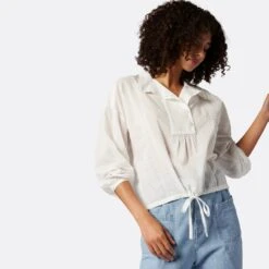 Joie Bronte Long Sleeve Cotton Top 11 Joie Bronte Long Sleeve Cotton Top -Joie Shop T0053F337 PRCL 4 DPA