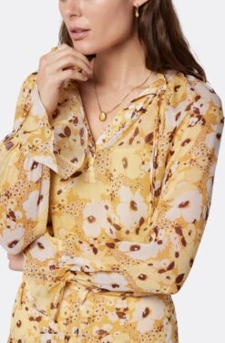 Joie Brigitta Long Sleeve Silk Top -Joie Shop T0056A9368 AGLM 6