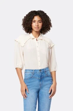 Joie Austin Short Sleeve Silk Top