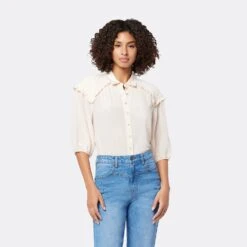 Joie Austin Short Sleeve Silk Top -Joie Shop T0109F7881S PKTN 2 DPA