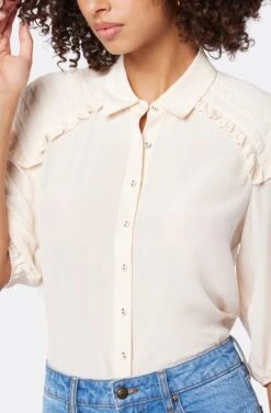 Joie Austin Short Sleeve Silk Top -Joie Shop T0109F7881S PKTN 6