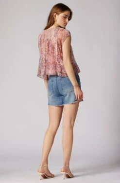 Joie Thana Short Sleeve Silk Top -Joie Shop T0113A0001 TGYM 2