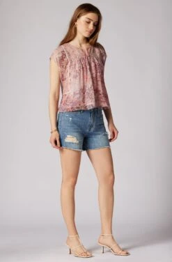 Joie Thana Short Sleeve Silk Top -Joie Shop T0113A0001 TGYM 3