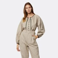 Joie Hazel Long Sleeve Cotton Top 13 Joie Hazel Long Sleeve Cotton Top -Joie Shop T0120F09190 OAT 2 DPA