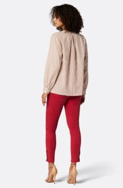 Joie Amie Long Sleeve Cotton Top -Joie Shop T0122BA9392 PRCM 2