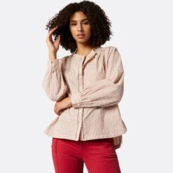 Joie Amie Long Sleeve Cotton Top -Joie Shop T0122BA9392 PRCM 4 DPA