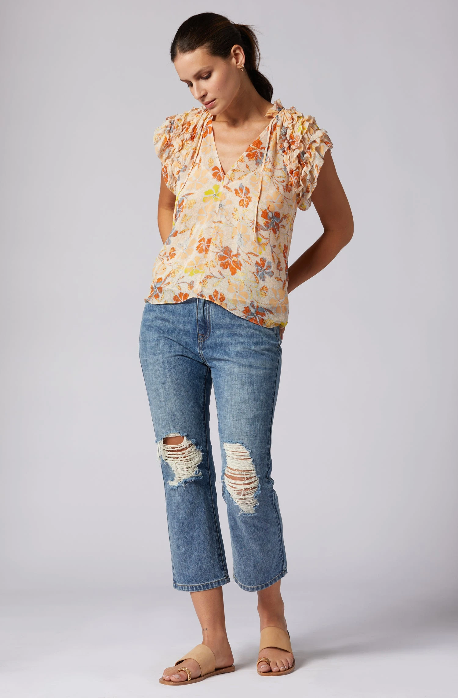 Joie Tezza Short Sleeve Silk Top 4 Joie Tezza Short Sleeve Silk Top - Image 2