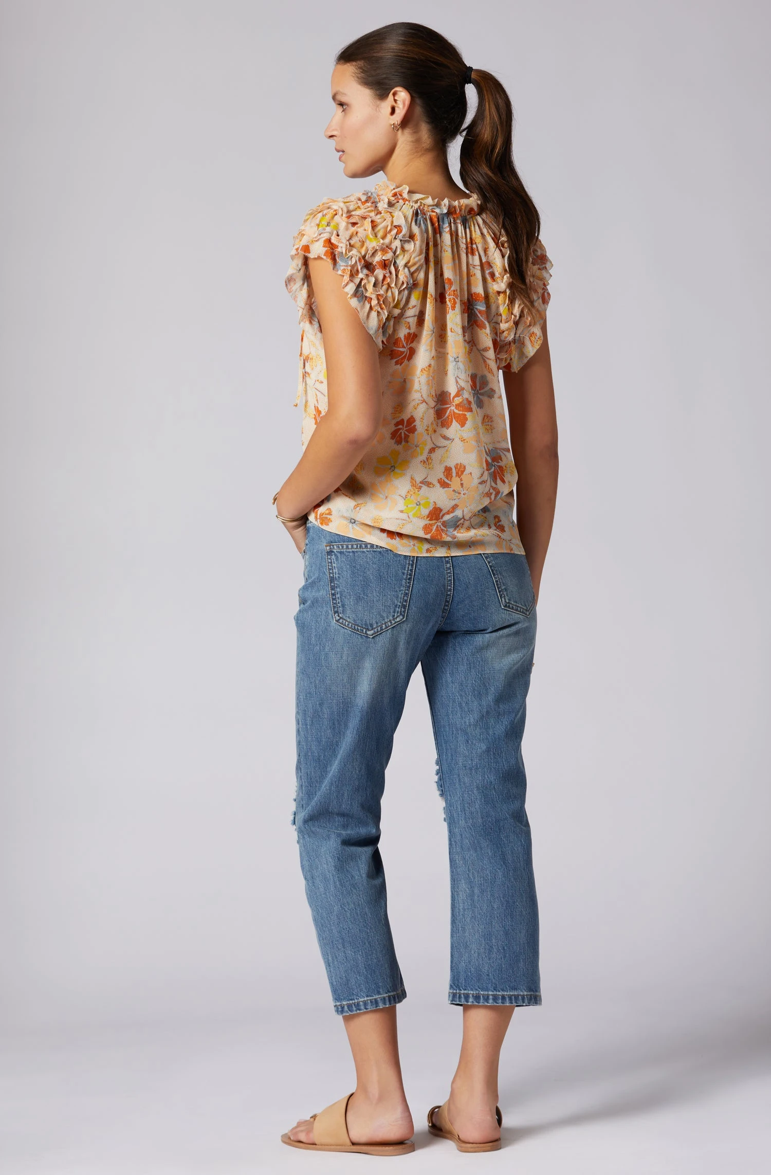 Joie Tezza Short Sleeve Silk Top 6 Joie Tezza Short Sleeve Silk Top - Image 4