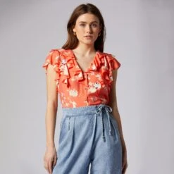 Joie Carmella Short Sleeve Top -Joie Shop T0131A0003 EMML 4 DPA