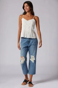 Joie Miranda Sleeveless Cotton Top -Joie Shop T0134F337 PRCL 1