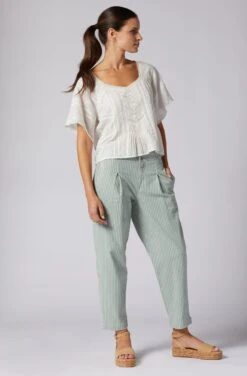 Joie Rebeca Short Sleeve Cotton Top -Joie Shop T0135F337 PRCL 611