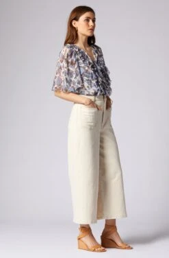 Joie Mikayla Short Sleeve Silk Top -Joie Shop T0139A0010 EMRM 3