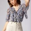 Joie Mikayla Short Sleeve Silk Top 2 Joie Mikayla Short Sleeve Silk Top -Joie Shop T0139A0010 EMRM 4