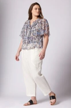 Joie Mikayla Short Sleeve Silk Top -Joie Shop T0139X0010 EMRM 3