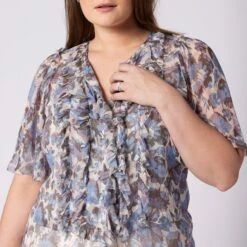 Joie Mikayla Short Sleeve Silk Top -Joie Shop T0139X0010 EMRM 4 DPA