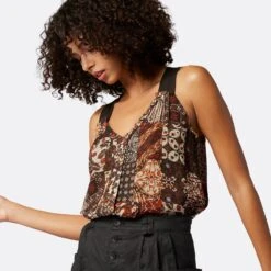 Joie Pri Sleeveless Silk Top -Joie Shop T0176A9361 PEML 4 DPA