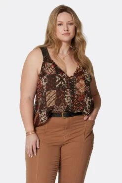 Joie Pri Sleeveless Silk Top -Joie Shop T0176X9361 PEML 2