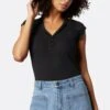 Joie Pam Short Sleeve Cotton Top -Joie Shop T0179F9314 CAV 4
