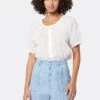 Joie Zola Short Sleeve Cotton Top 2 Joie Zola Short Sleeve Cotton Top -Joie Shop T0181F337 PRCL 2