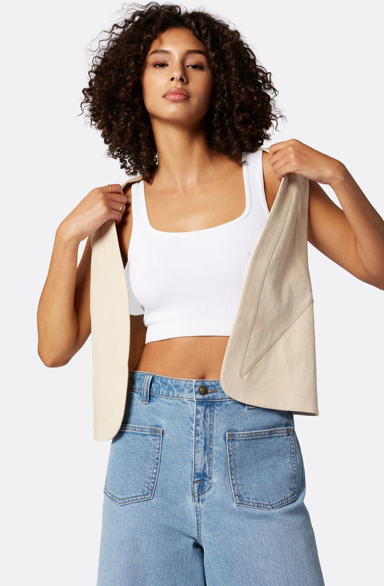 Joie Raine Sleeveless Cotton Vest 3 Joie Raine Sleeveless Cotton Vest