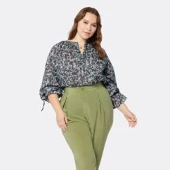 Joie Cecarina Long Sleeve Cotton Top -Joie Shop T5051XA09314 NVBM 2 DPA