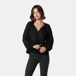 Joie Ogdine Long Sleeve Cotton Top -Joie Shop TP050558903 CAV 2 DPA